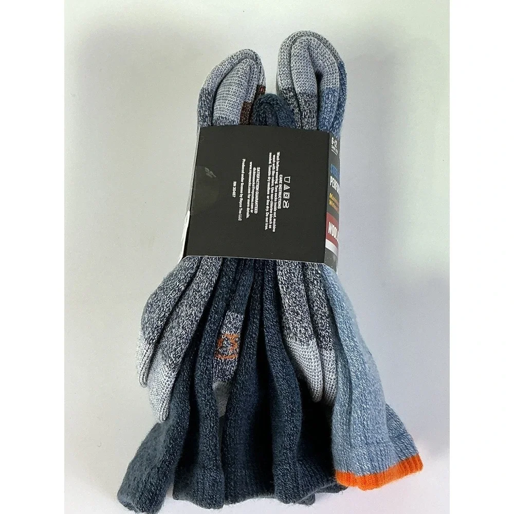 Dickies Mens Steel Toe Crew Performance Thermal Wool Blend Socks 3 Pairs Sz 6-12